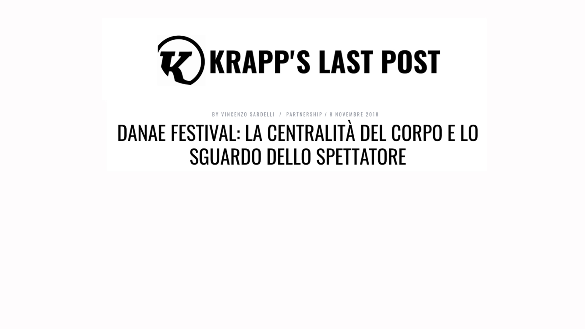 Bau#2 / Barbara Berti / Rassegna stampa - recensione / KLP teatro